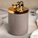 Ceramic bank for bulk products "Golden Wing", 1 l, beige color