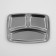 Stainless steel tray, 3 sections, 29 × 21 × 1.5 cm