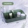 Organizer for storing manicure/cosmetic supplies "Green", 7 sections, 30 × 20 × 8 cm, translucent/green color