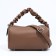 Baget bag with zipper, brown color