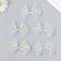 Decor for creativity Textile Embroidery "Bow in flower-yellow flowers" 7x5.5 cm