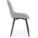 Stool on a metal frame Seda spinning metal/velor, black/gray 50x56x82 cm