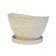 Pot for flowers and plants with a pallet, white stone boat 25x18x15cm, 2.8l