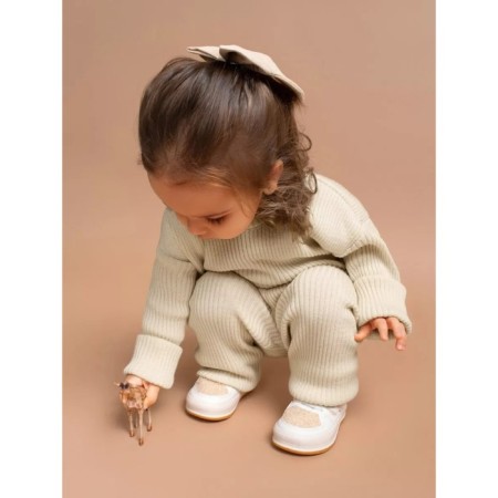Knot -knitted suit Amarobaby Noodles, height 80 cm, milk color-9