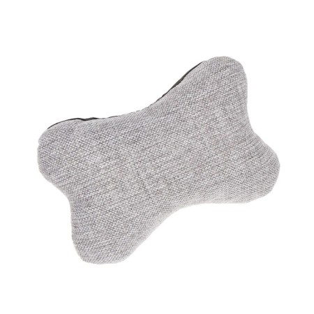 Car gift, bone, on a headrest, "real man", linen, gray, 16 x 24 cm-4