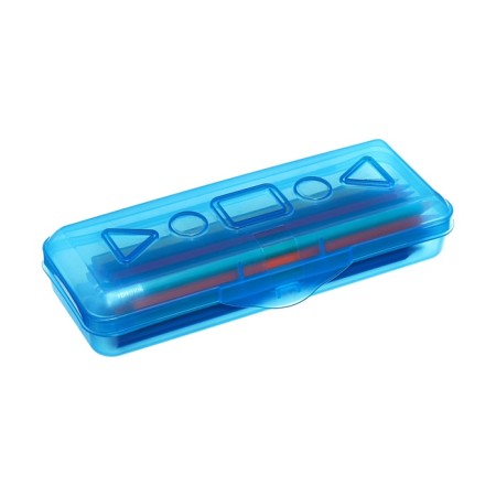 Pencils 24 colors Calligrata, economical, sharpened, hexagonal, plastic, pencil case and 3 blackographic pencils with an eraser as a gift, mix-3