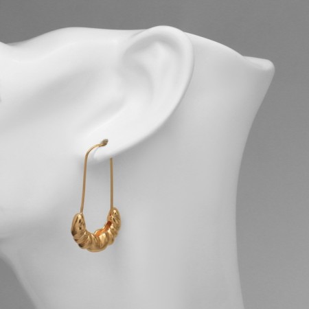 Earrings Metal "Pins" bunches, color gold-2