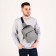 Male sling bag from textiles, with USB, gray color