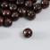 Wooden beads "Astra" round, 10 mm, 50 g, dark brown