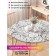 Black and white tropics tablecloth, round, oxford, elastic band, size 120x120 cm, diameter 75-100 cm