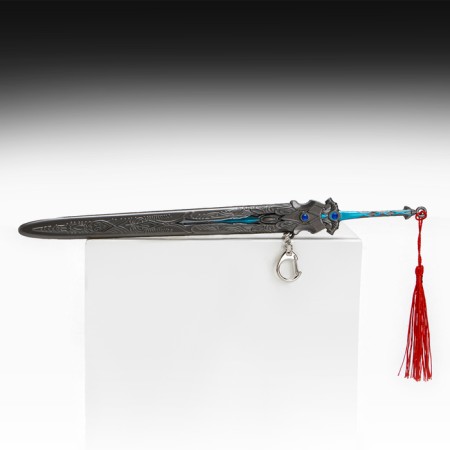 Souvenir weapon suspended mini "sword art", keychain, 27 cm, silver with blue-2