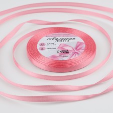 Satin tape, 6 mm × 23 ± 1 m, salmon color No. 263