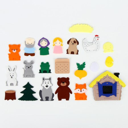 Table theater "Set 5 in 1: bun, turnip, chicken pockmarked, teremok, Masha and the bear"-3