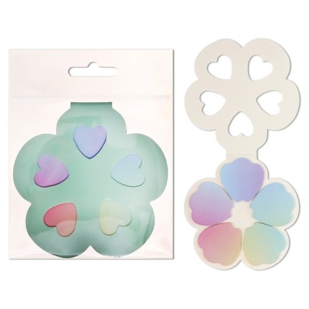 Block with a sticky edge, a set of 93 mm, notes 35 x 35 mm, figured, Devente flower, 5 colors x 20 sheets, offset