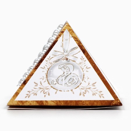 Calendar 2025 Triangular desktop on the “Magic Moments” spring, 7.4x8.5 cm-4