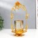 Summary metal, glass per 1 candle "Flower arch" D-5 cm, gold 9.5x11x20 cm