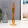 Glass of glass for 1 candle "Elsas" transparent orange 30x7.5x7.5 cm