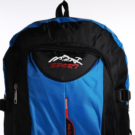 A backpack on a zipper with an increase, 55l, 5 external pockets, blue color-4