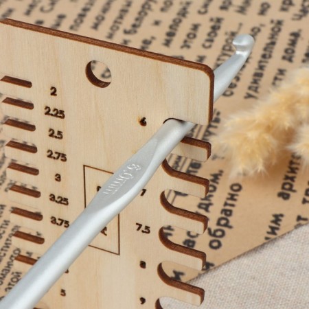 Template for determining the size of hooks, 10 × 6 cm-1