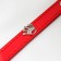 Collar "crown" with metal decor and rhinestones, 36 x 1.4 cm, Osh 24-31, red