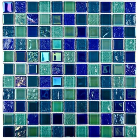 Glass mosaic Bonaparte Bondi Breeze-25, 300x300x4 mm