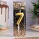 Candle in the Cake "European", number "7", 6 cm, gold