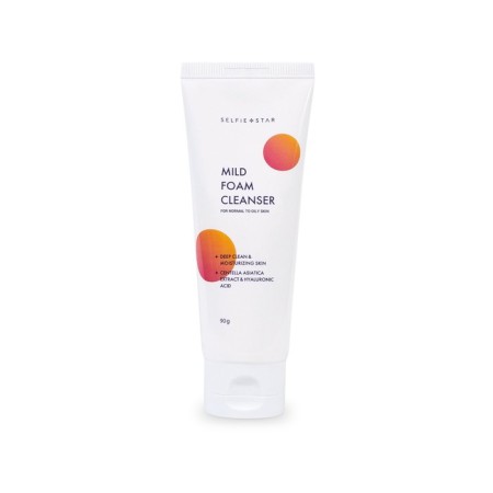 Selfie Star washing foam, with centella extract and hyaluronic acid, 90 g