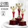 Cup 133b, award figure, gold, plastic stand, 22 × 8.5 × 8.2 cm.