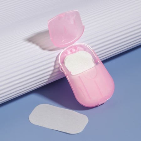 Leaf soap, in plates, 18 (± 2) pcs, in case, pink color-6
