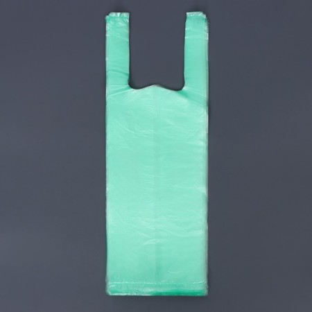 Bio bag T -shirt for cleaning a dog 12 x 36 cm 8 μm, 50 pcs, green-3