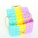 Baby bag on the castle, lilac/yellow/turquoise color
