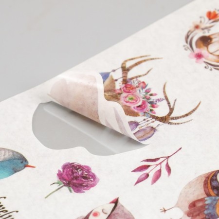 Stick Paper "Forest Deer" set of 6 sheets 18.6x10 cm-5