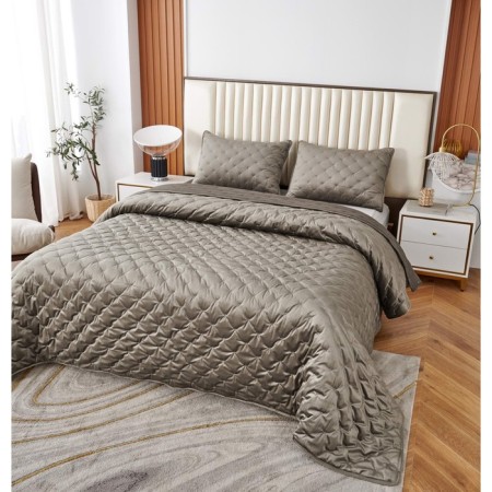 Set: bedspread, pillowcase, size 160x220 cm, 50x70 cm, color light gray-1