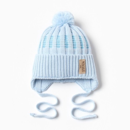 Children's hat minku, rr 35-40, blue color