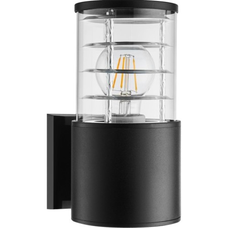 Wall lamp, invoice Duwi Techno, 170x108x220mm, E27, alumu/glass, IP65, black,-2