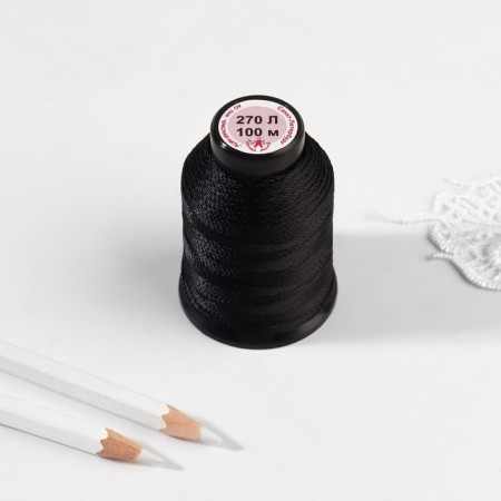 Shoe threads, 270l, 100 m, black color-2