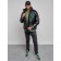 Eco -leather jacket men, size 52, black color