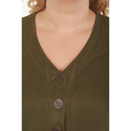 Women's dress, size 52, khaki color-6