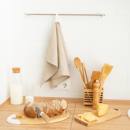 SL Home Moon towel, gray-beige color 40x60cm, flax 51%, HL 49%, 210 g/m2-1