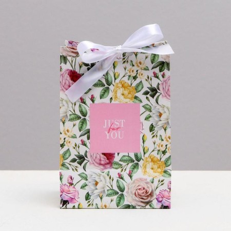Gift package with a ribbon, packaging, "Just for You", 13 x 19 x 9 cm-1