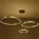 Semi-ring chandelier LED 120W brass 40-60-80x50cm Bayerlux