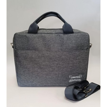 Document bag (oxford) gray with gray sling-3