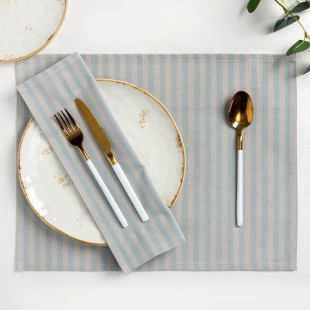 A set of napkins "Ethel" 45x35 cm - 2 pcs, col. gray-blue, 100% cotton, 163 g/m2