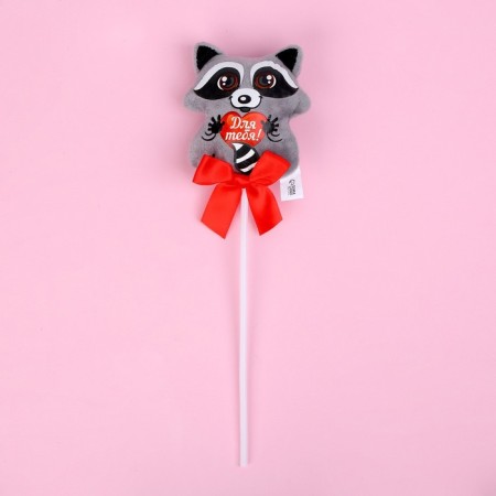 Soft toy on the stick "for you", raccoon, 42 cm-3