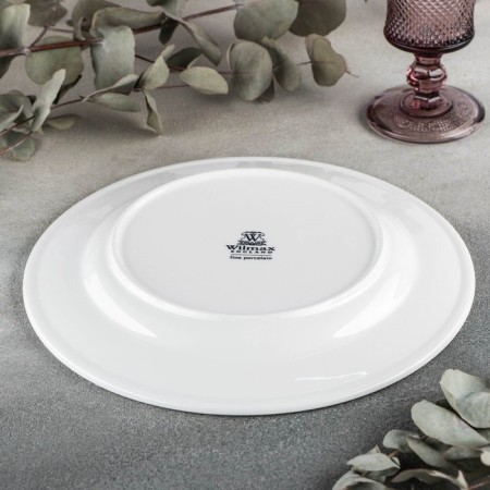 Porcelain dining porcelain Wilmax Stella Pro, D = 25.5 cm, white color-3