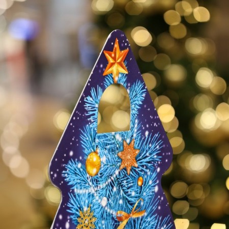 Gift box "Christmas tree" Blue hook ", 15.7 x 9.5 x 22.5 cm set 5 pcs-4