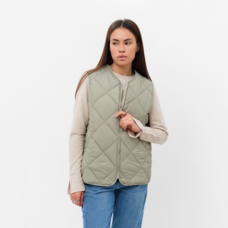Women's vest quilted mist size 42, green-3