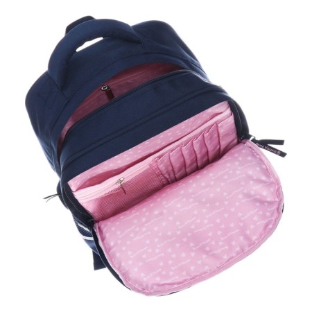 School backpack 40 x 30 x 19 cm, ergonomic back, Bruno VisConti 12-002 Bunny Life, blue-11