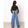TOP for girls with long sleeves Generation, height 128 cm, black color