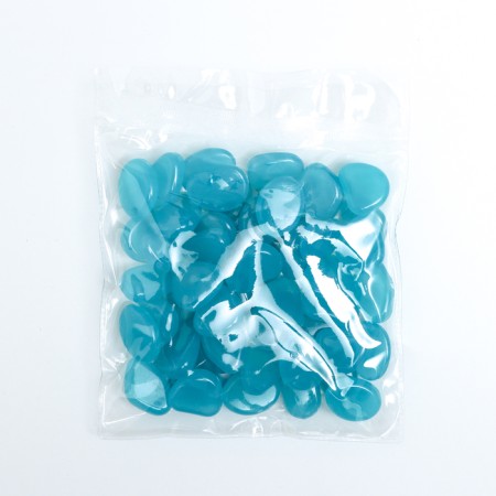 Luminous decor "Galki" turquoise, 100g / fraction 2-3cm-5